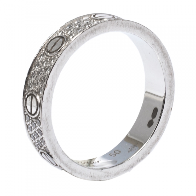 cartier silver band ring