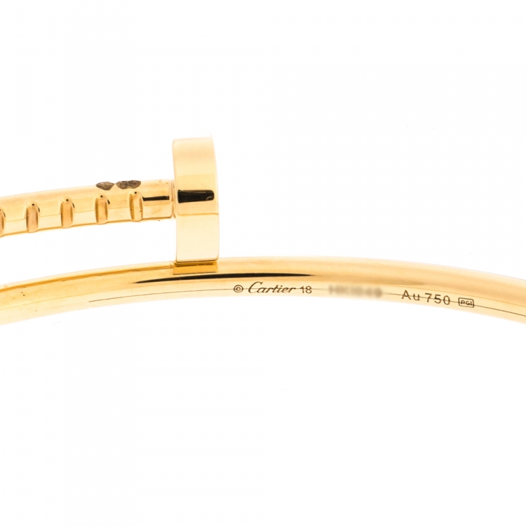 Pre Owned Cartier Juste Un Clou 18K Yellow Gold SM Bracelet 18