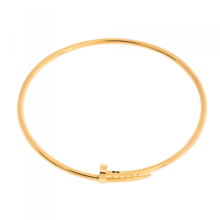 Pre Owned Cartier Juste Un Clou 18K Yellow Gold SM Bracelet 18