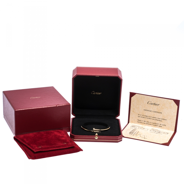 Pre Owned Cartier Juste Un Clou 18K Yellow Gold SM Bracelet 18