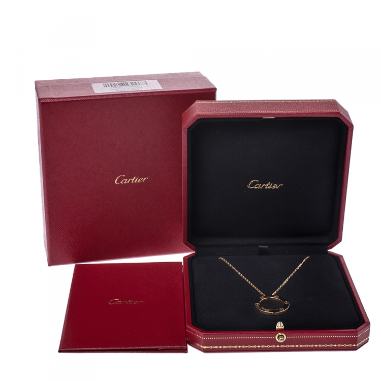 Pre Owned Cartier Love 18K Yellow Gold Pendant Necklace
