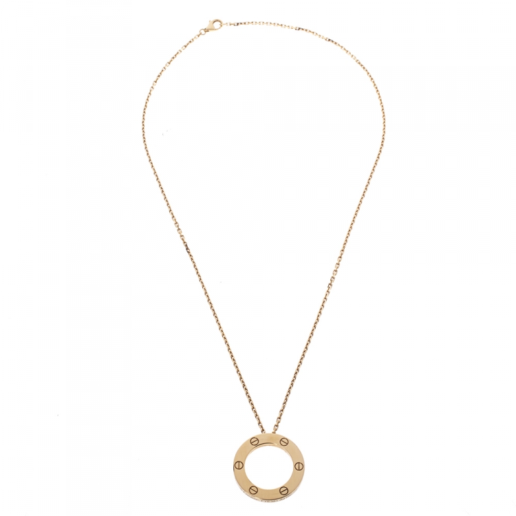 cartier gold pendant necklace