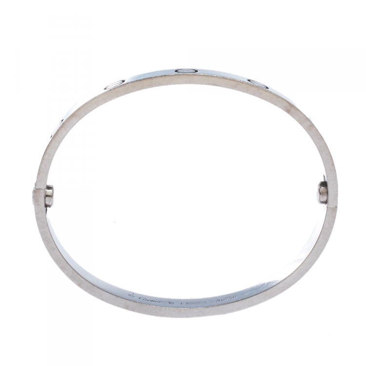 Pre Owned Cartier Love 18K White Gold Bracelet 16