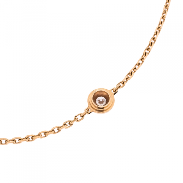 Pre Owned Cartier Diamants Legers De Cartier Diamond 18K Rose Gold XS Bracelet