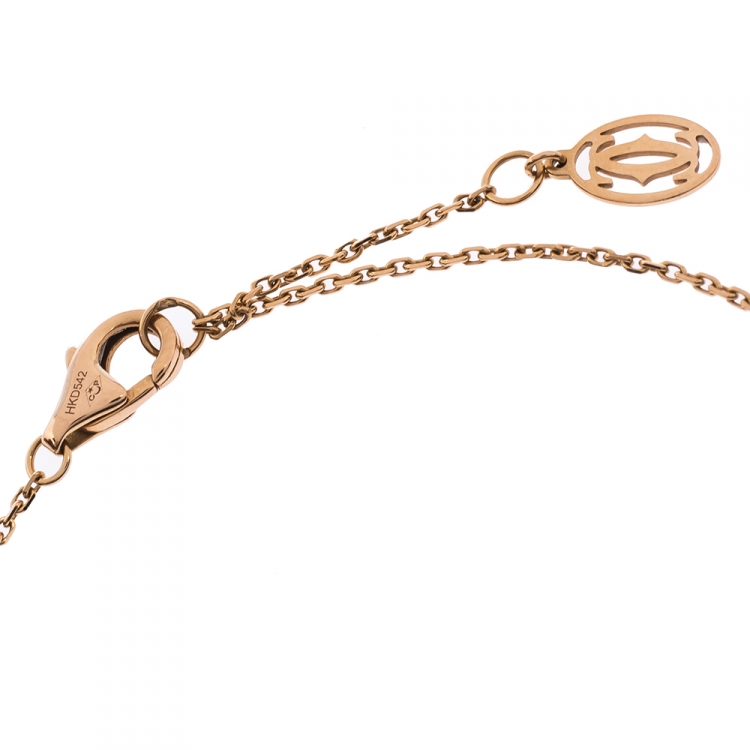 Pre Owned Cartier Diamants Legers De Cartier Diamond 18K Rose Gold XS Bracelet