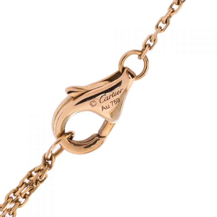 Pre Owned Cartier Diamants Legers De Cartier Diamond 18K Rose Gold XS Bracelet