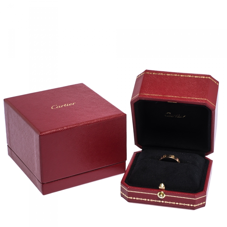مملوكة مسبقًا Cartier Love 18K Rose Gold Wedding Band Ring Size 53