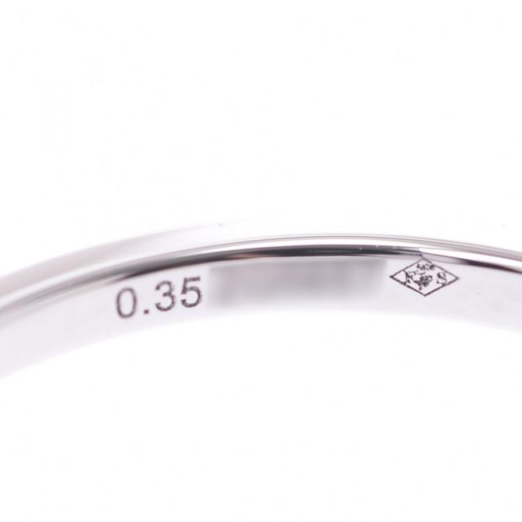 Pre Owned Cartier Ballerine Platinum Diamond Engagement Ring Size 52
