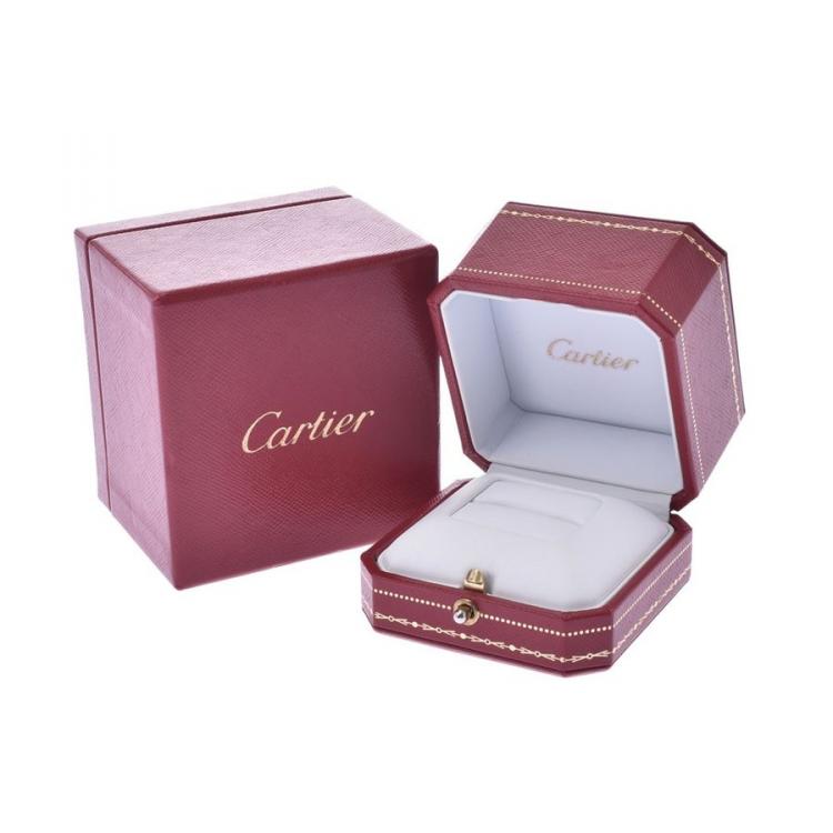 Pre Owned Cartier Ballerine Platinum Diamond Engagement Ring Size 52