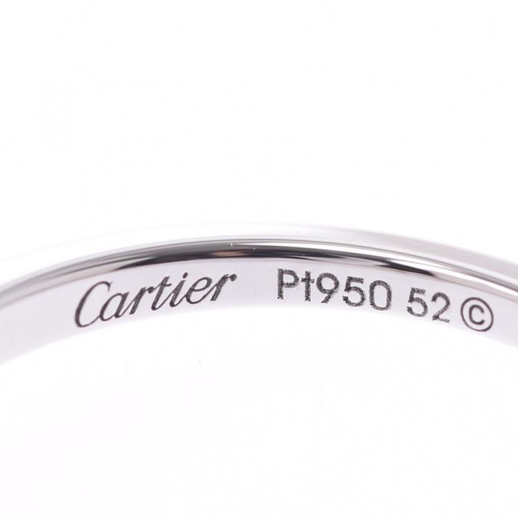 Pre Owned Cartier Ballerine Platinum Diamond Engagement Ring Size 52