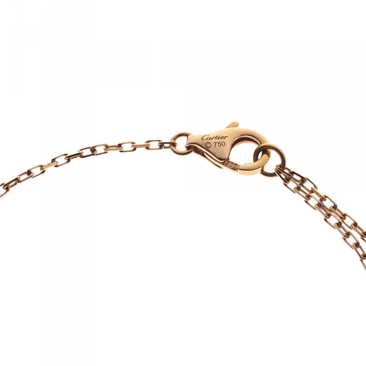 Pre Owned Cartier Saphirs Légers De Cartier Pink Sapphire 18K Rose Gold Bracelet