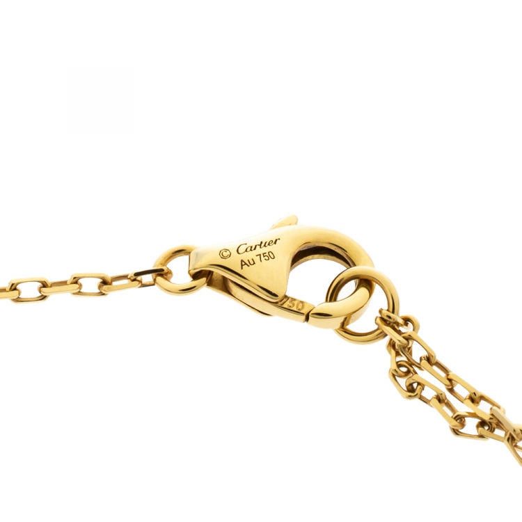 Pre Owned Cartier Diamants Légers De Cartier Diamond 18K Yellow Gold SM Necklace 