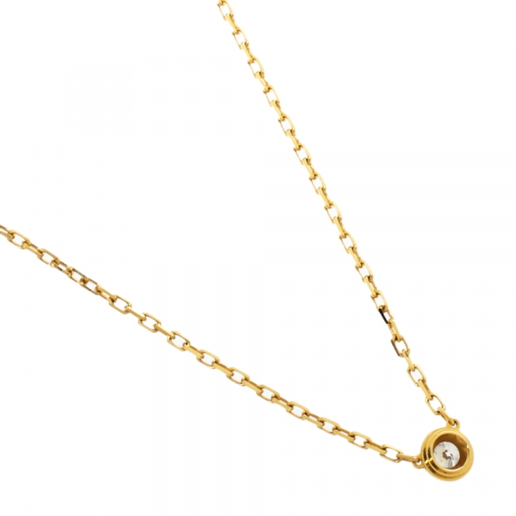 Pre Owned Cartier Diamants Légers De Cartier Diamond 18K Yellow Gold SM Necklace 