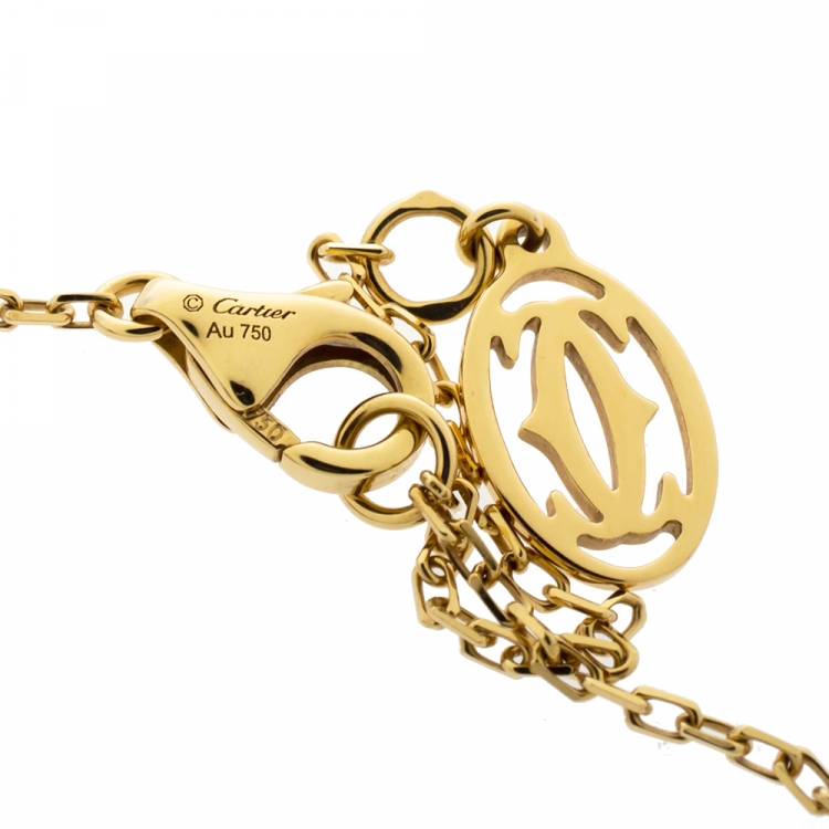 Pre Owned Cartier Diamants Légers De Cartier Diamond 18K Yellow Gold SM Necklace 