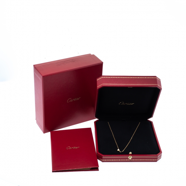 Pre Owned Cartier Diamants Légers De Cartier Diamond 18K Yellow Gold SM Necklace 
