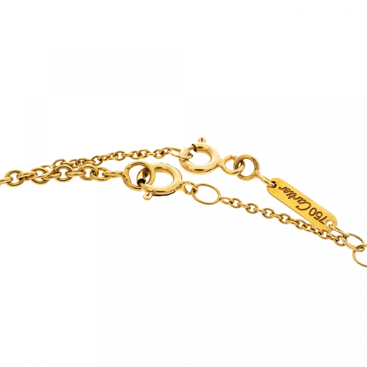 Pre Owned Cartier Trinity Vintage 18K Three Tone Gold Pendant Necklace