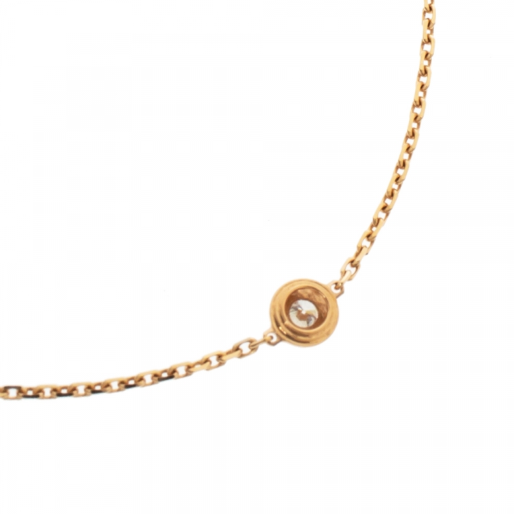 Pre Owned Cartier Diamants Légers De Cartier Diamond 18K Rose Gold XS Bracelet