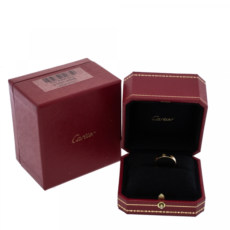 Pre Owned Cartier Love 18K Yellow Gold Wedding Band Ring Size 53