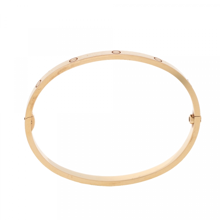 Pre Owned Cartier Love 18K Rose Gold SM Bracelet 16