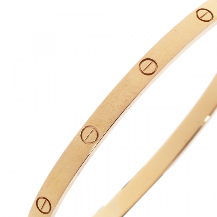Pre Owned Cartier Love 18K Rose Gold SM Bracelet 16