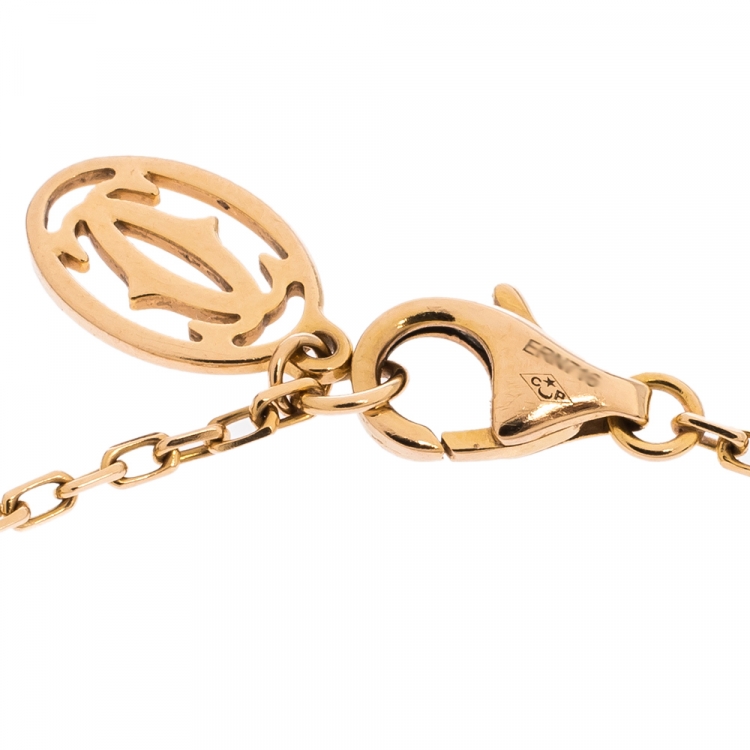 Pre Owned Cartier Saphirs Légers De Cartier Pink Sapphire 18K Rose Gold Bracelet
