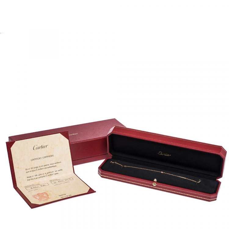 Pre Owned Cartier Saphirs Légers De Cartier Pink Sapphire 18K Rose Gold Bracelet