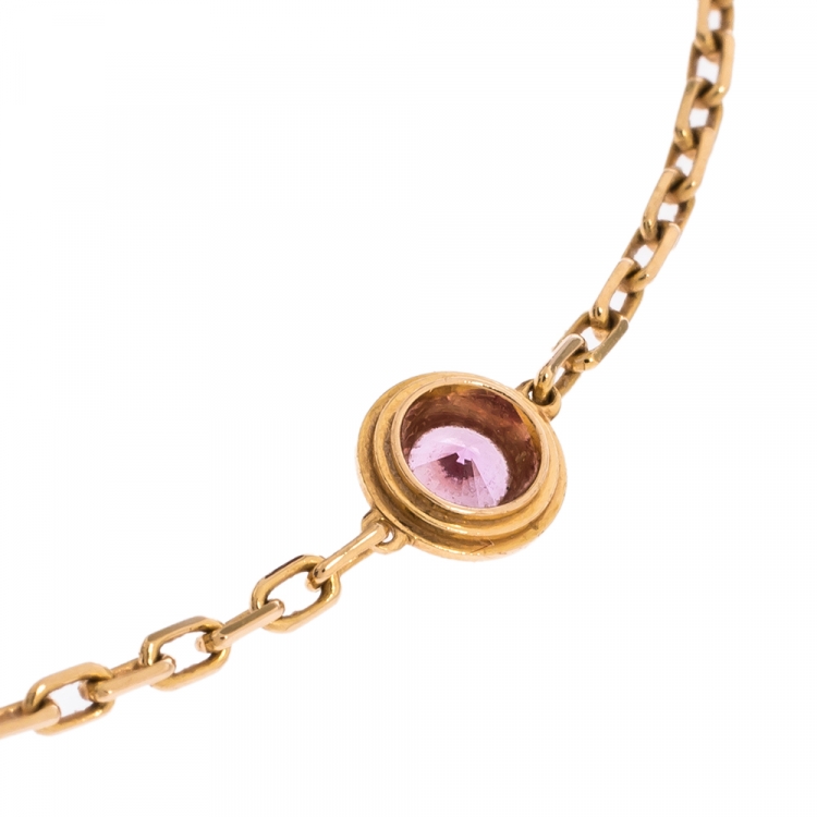 Pre Owned Cartier Saphirs Légers De Cartier Pink Sapphire 18K Rose Gold Bracelet