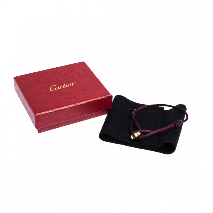 Pre Owned Cartier Love 18K Rose Gold Adjustable Cord Bracelet