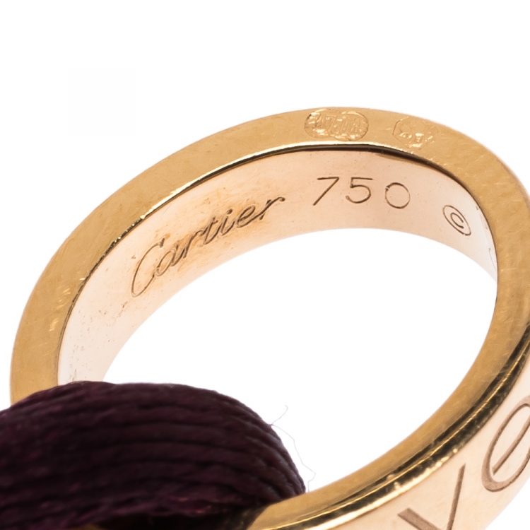 Pre Owned Cartier Love 18K Rose Gold Adjustable Cord Bracelet