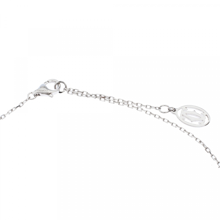 Pre Owned Cartier Diamants Légers Diamond 18K White Gold Necklace