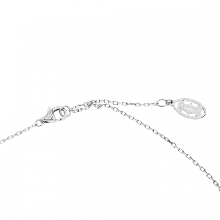 Pre Owned Cartier Diamants Légers Diamond 18K White Gold Necklace