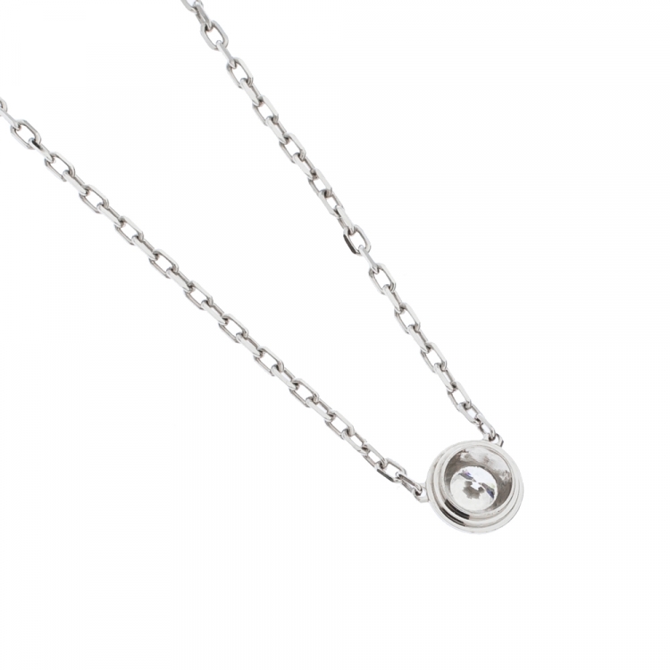 Pre Owned Cartier Diamants Légers Diamond 18K White Gold Necklace