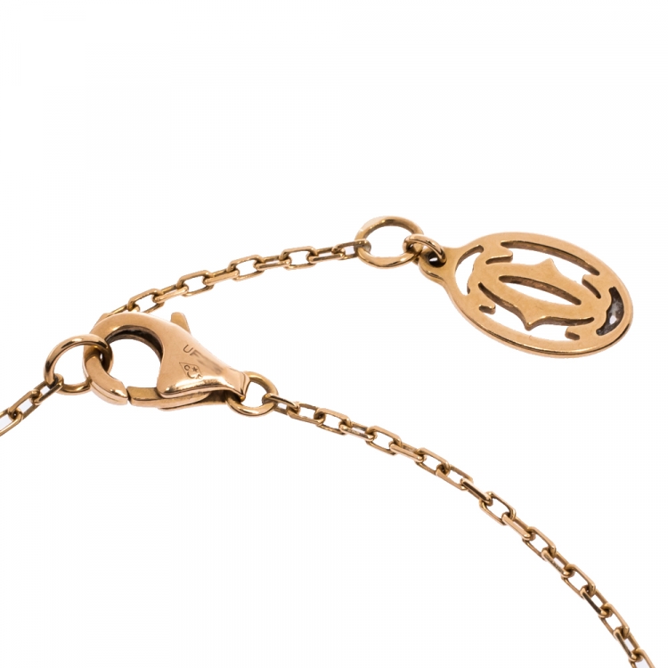 Pre Owned Cartier Saphirs Légers De Cartier Pink Sapphire 18K Rose Gold Bracelet