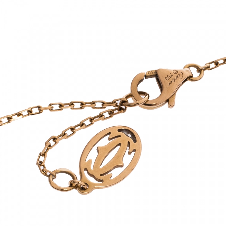Pre Owned Cartier Saphirs Légers De Cartier Pink Sapphire 18K Rose Gold Bracelet