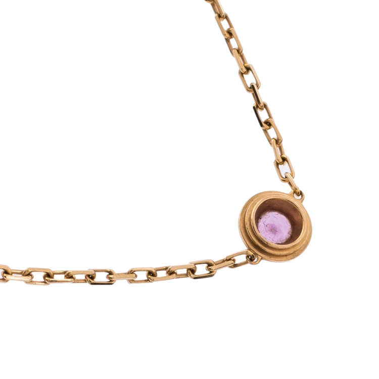 Pre Owned Cartier Saphirs Légers De Cartier Pink Sapphire 18K Rose Gold Bracelet