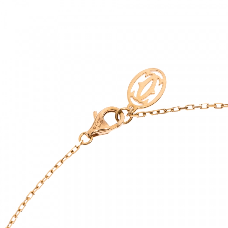 Pre Owned Cartier Diamants Legers Diamond 18K Rose Gold Necklace