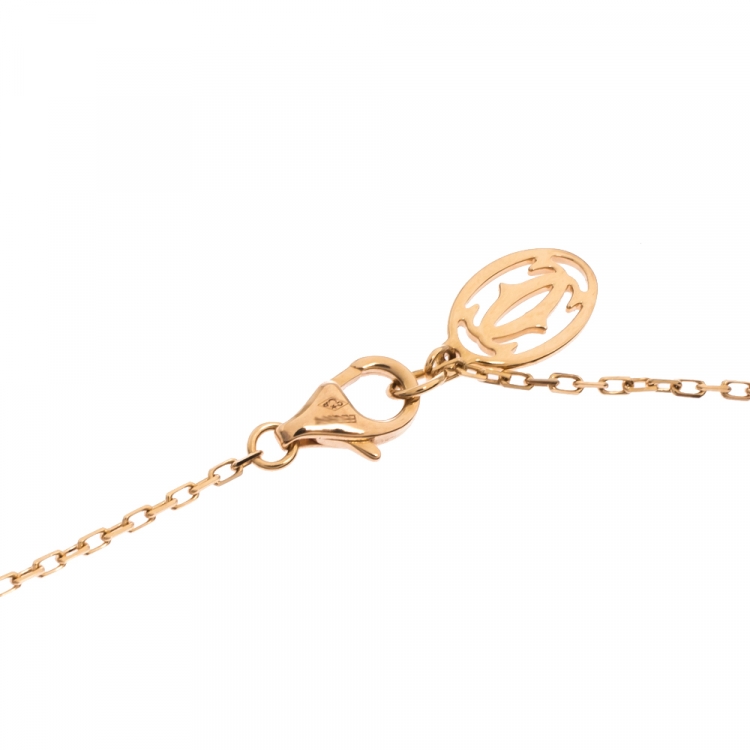 Pre Owned Cartier Diamants Legers Diamond 18K Rose Gold Necklace