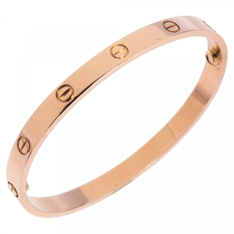 cartier love bracelet rose gold size 19