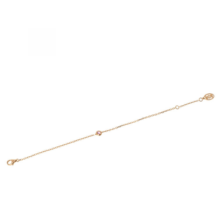 Pre Owned Cartier Saphirs Légers De Cartier Pink Sapphire 18K Rose Gold Bracelet