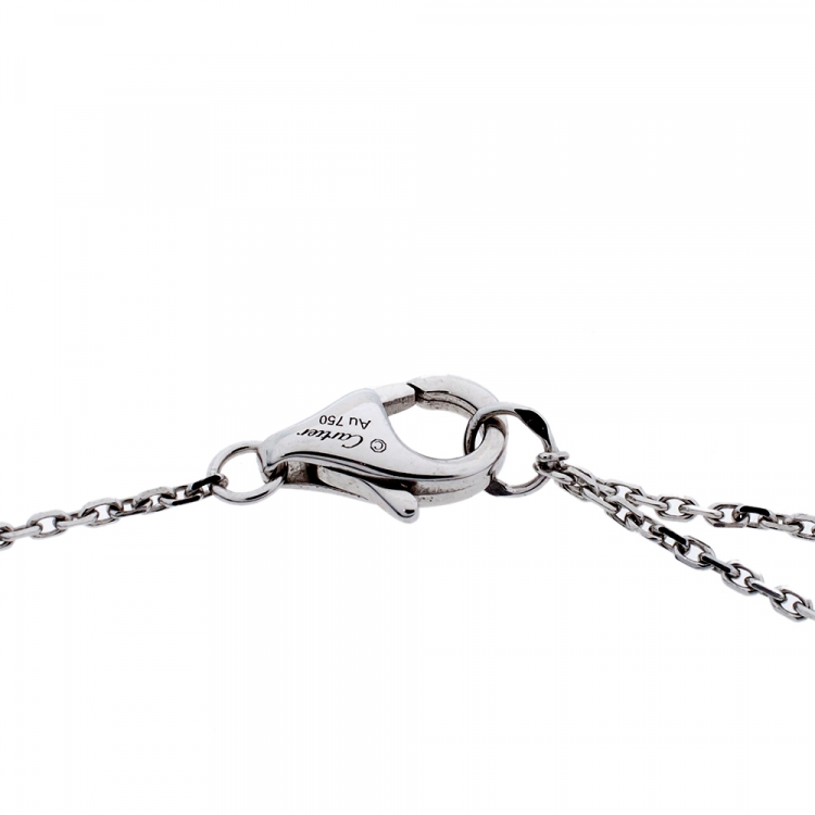 Pre Owned Cartier Diamants Légers Diamond 18K White Gold Necklace XS