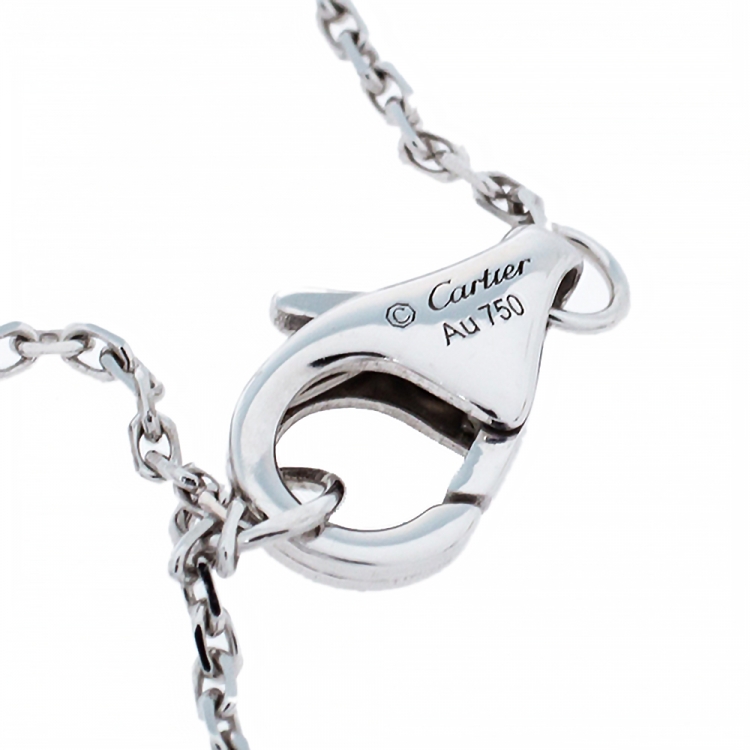 Pre Owned Cartier Diamants Légers Diamond 18K White Gold Necklace XS