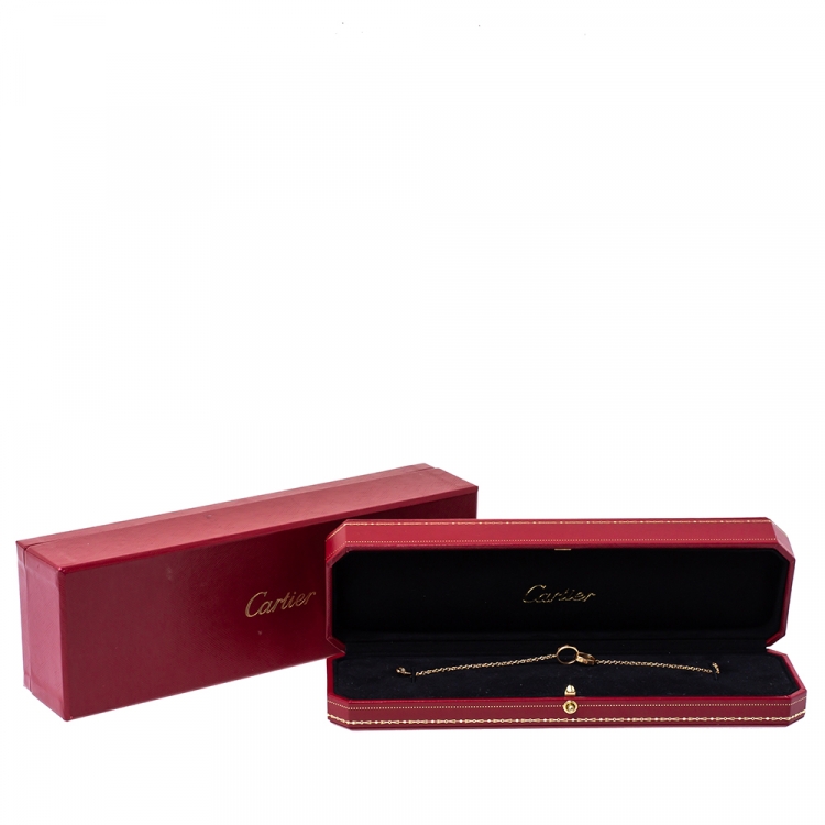 مملوكة مسبقًا Cartier Love Interlocking 2 Hoops 18K Yellow Gold Bracelet