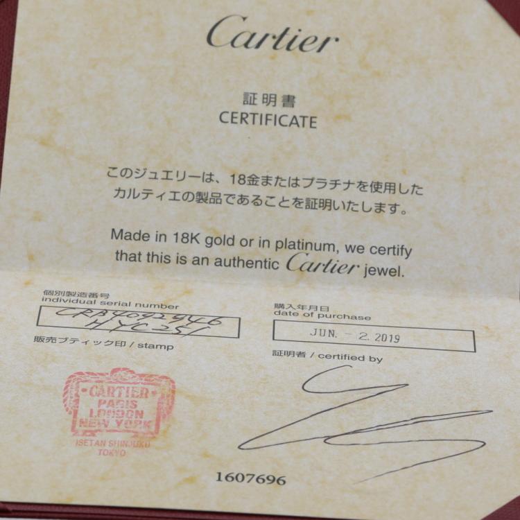 Pre Owned Cartier Ballerine Platinum Diamond Band Ring Size 46