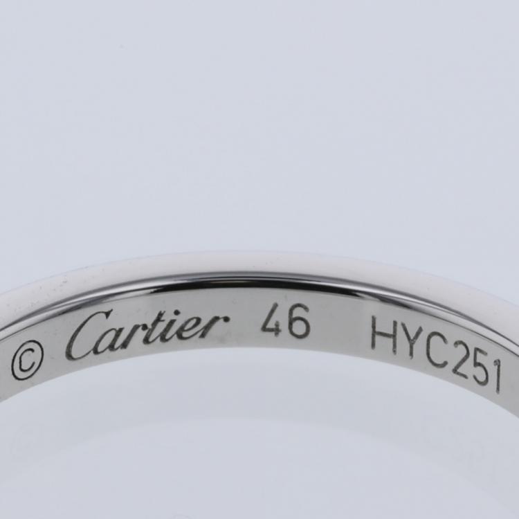 Pre Owned Cartier Ballerine Platinum Diamond Band Ring Size 46