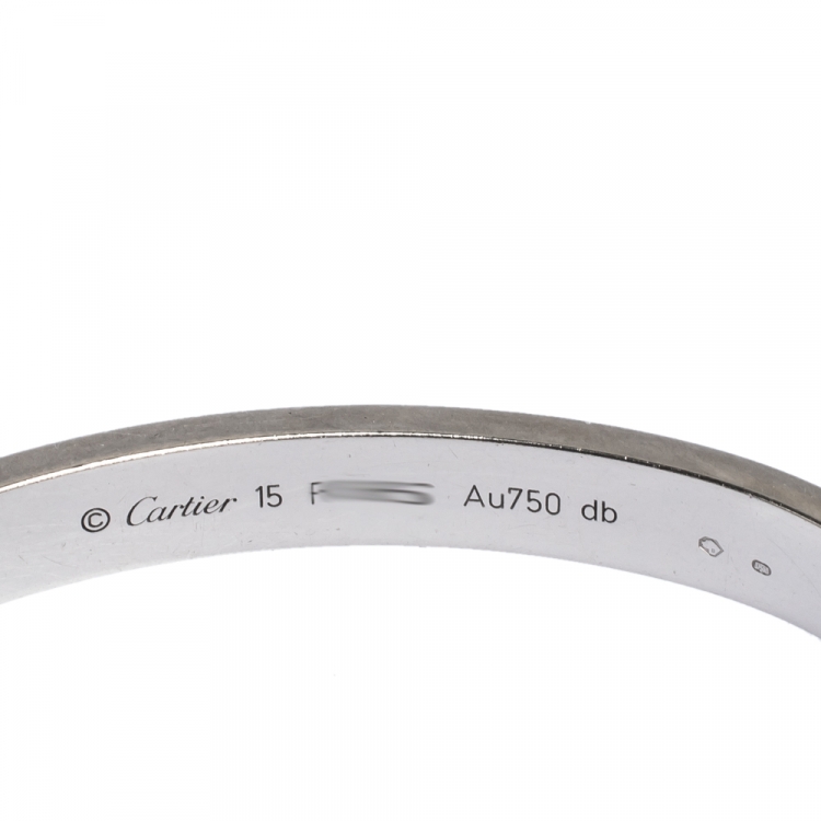 Pre Owned Cartier Love 18K White Gold Bracelet 15
