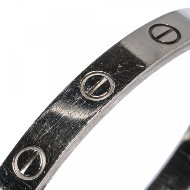 Pre Owned Cartier Love 18K White Gold Bracelet 15