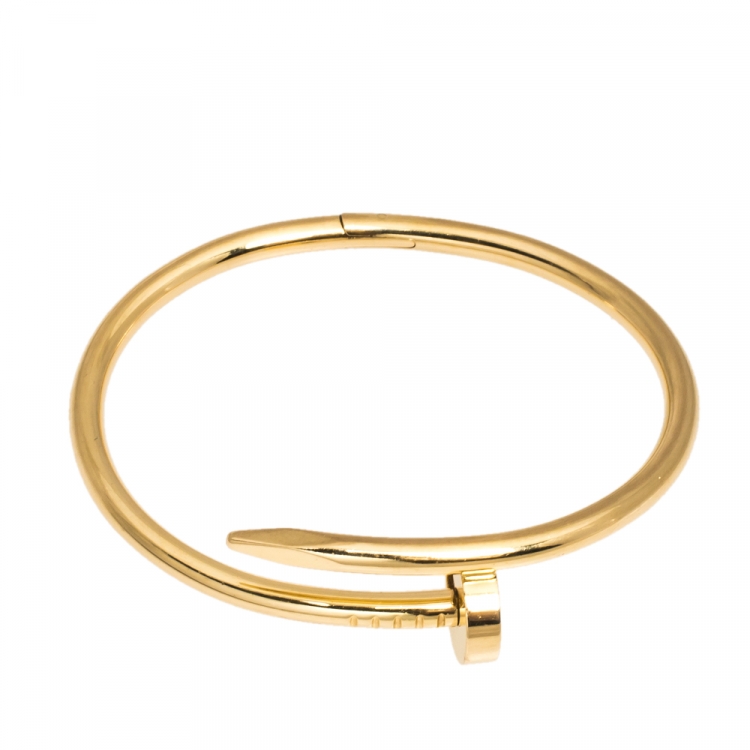 Pre Owned Cartier Juste Un Clou 18K Yellow Gold Bracelet 15