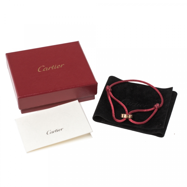 Pre Owned Cartier LOVE 18K Rose Gold Adjustable Cord Bracelet