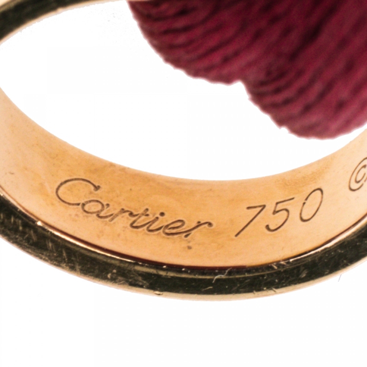 Pre Owned Cartier LOVE 18K Rose Gold Adjustable Cord Bracelet