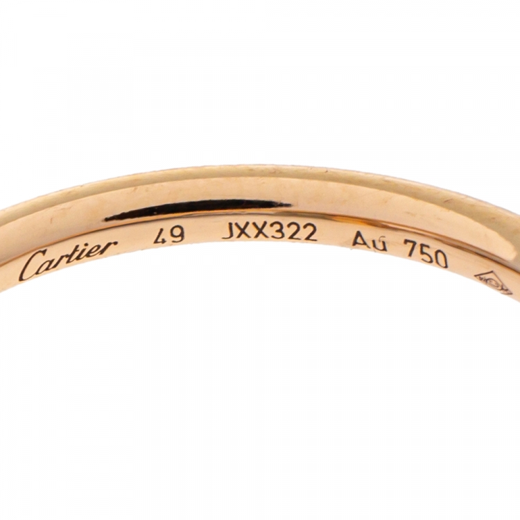 Pre Owned Cartier Juste Un Clou 18K Rose Gold Ring SM Size 49